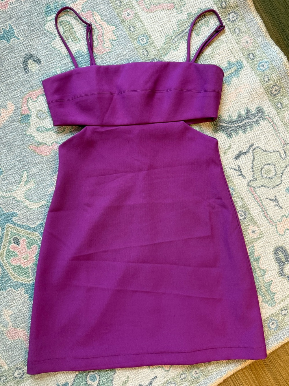 Purple Cut Out Mini Dress
